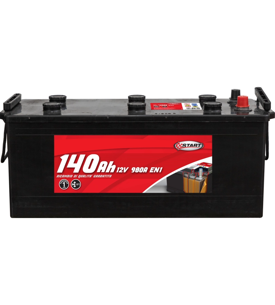 Batteria per autocarro e trattori 140ah 12v 980a polo positivo sinistro